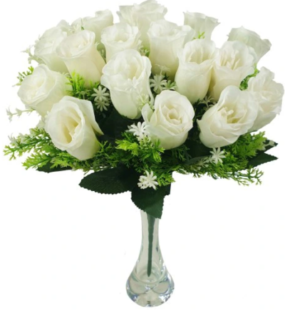 Bukiet róży x18 ecru