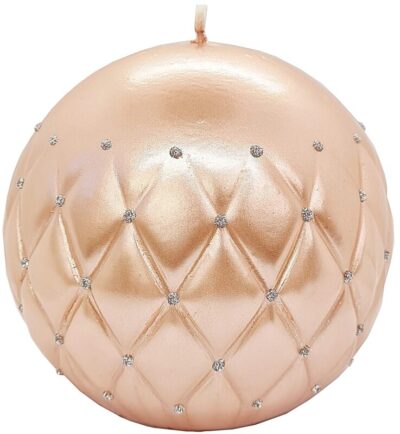 Świeca florencja rose gold kula 12 cm