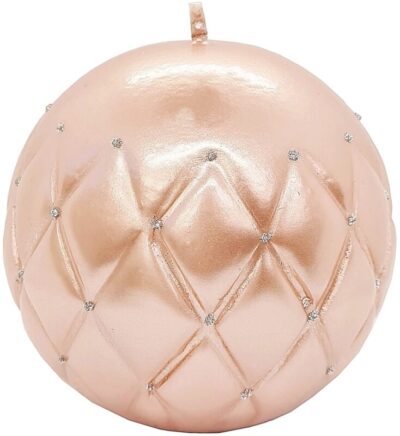 Świeca florencja rose gold kula 10 cm
