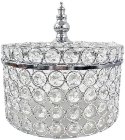 Pojemnik kryształowy bomboniera SILVER BC2669L