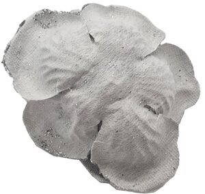 RÓŻA CIEMNY SZARY ZE SREBRNYM BROKATEM 2