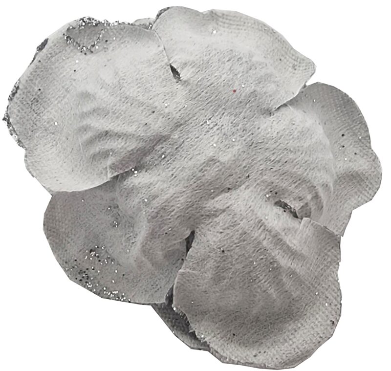 RÓŻA CIEMNY SZARY ZE SREBRNYM BROKATEM 2