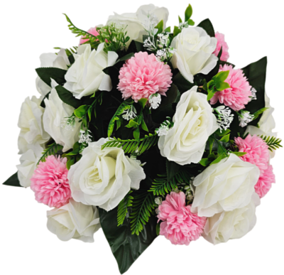 Gotowa kompozycja róża- chryzantema