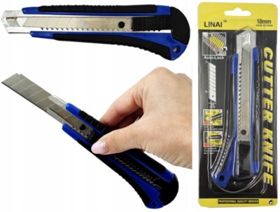 Nóż Nożyk z Wysuwany Ostrzem Łamanym 18mm LINAI