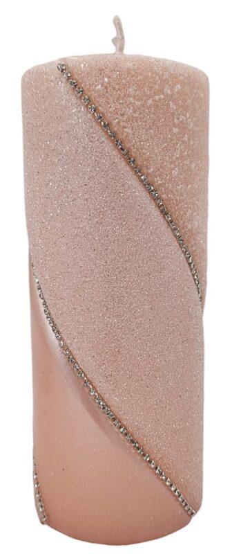 Świeca walec BOLERO 17,5cm różowa