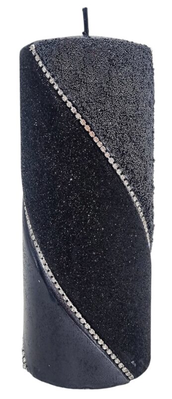 Świeca walec BOLERO 17,5cm czarna