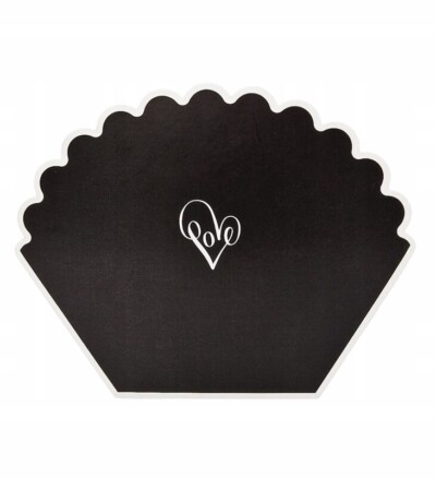Flower box muszla czarna W2847