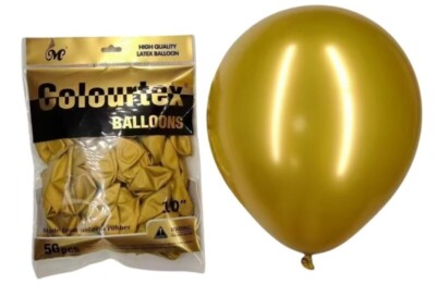 BALONY LATEKSOWE 12 CALI 50 SZTUK ZŁOTY
