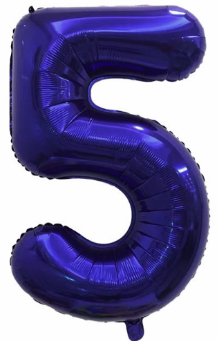 Balon foliowy 16 cali cyfra 5 granatowy