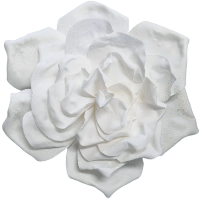 PIANKOWY KWIAT RÓŻY S 50CM NA ŁODYDZE ECRU