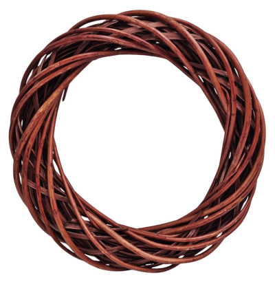 Wianek wiklinowy rattanowy 35cm brązowy