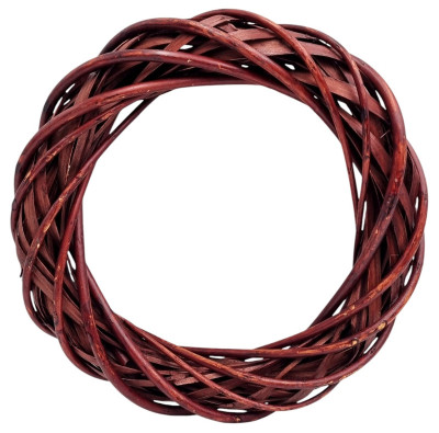 Wianek wiklinowy rattanowy 25cm brązowy