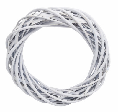 Wianek wiklinowy rattanowy 30cm biały
