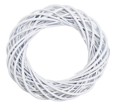 Wianek wiklinowy rattanowy 35cm biały