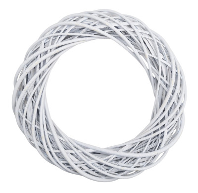 Wianek wiklinowy rattanowy 40cm biały