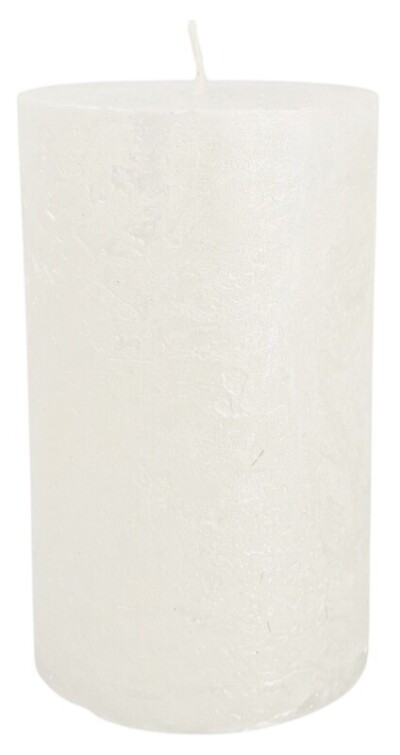 Świeca rustic biała 11 cm