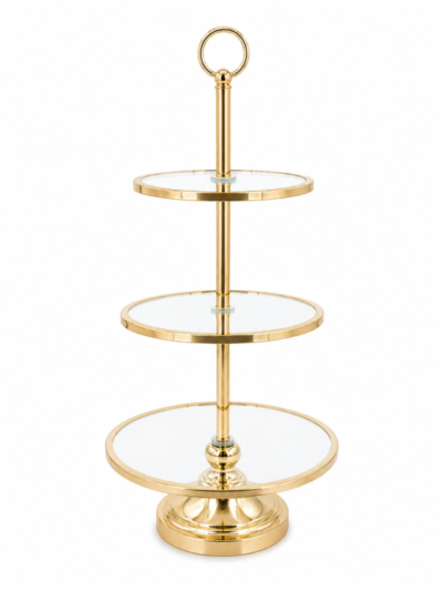 Patera 3-poziomowa JX-918-2 złota