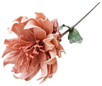 Sztuczny piankowy kwiat na łodydze 6H7251 pomarańczowy 84cm piwonia magnolia