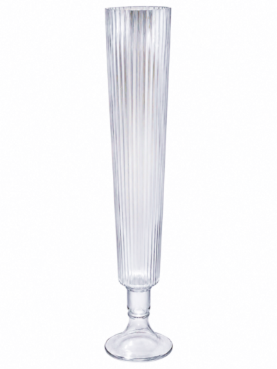 Wazon szklany wysoki ryflowany 90 cm BB399-90